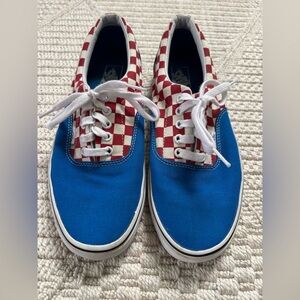 Vans red white and blue classic shoes